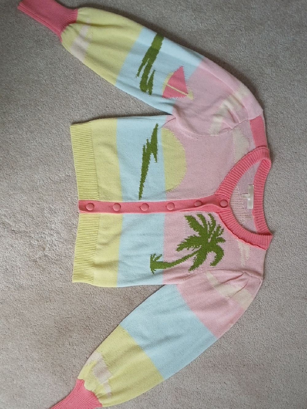LoveShackFancy Dabney Cardigan Montauk Sand - Picture 4 of 6